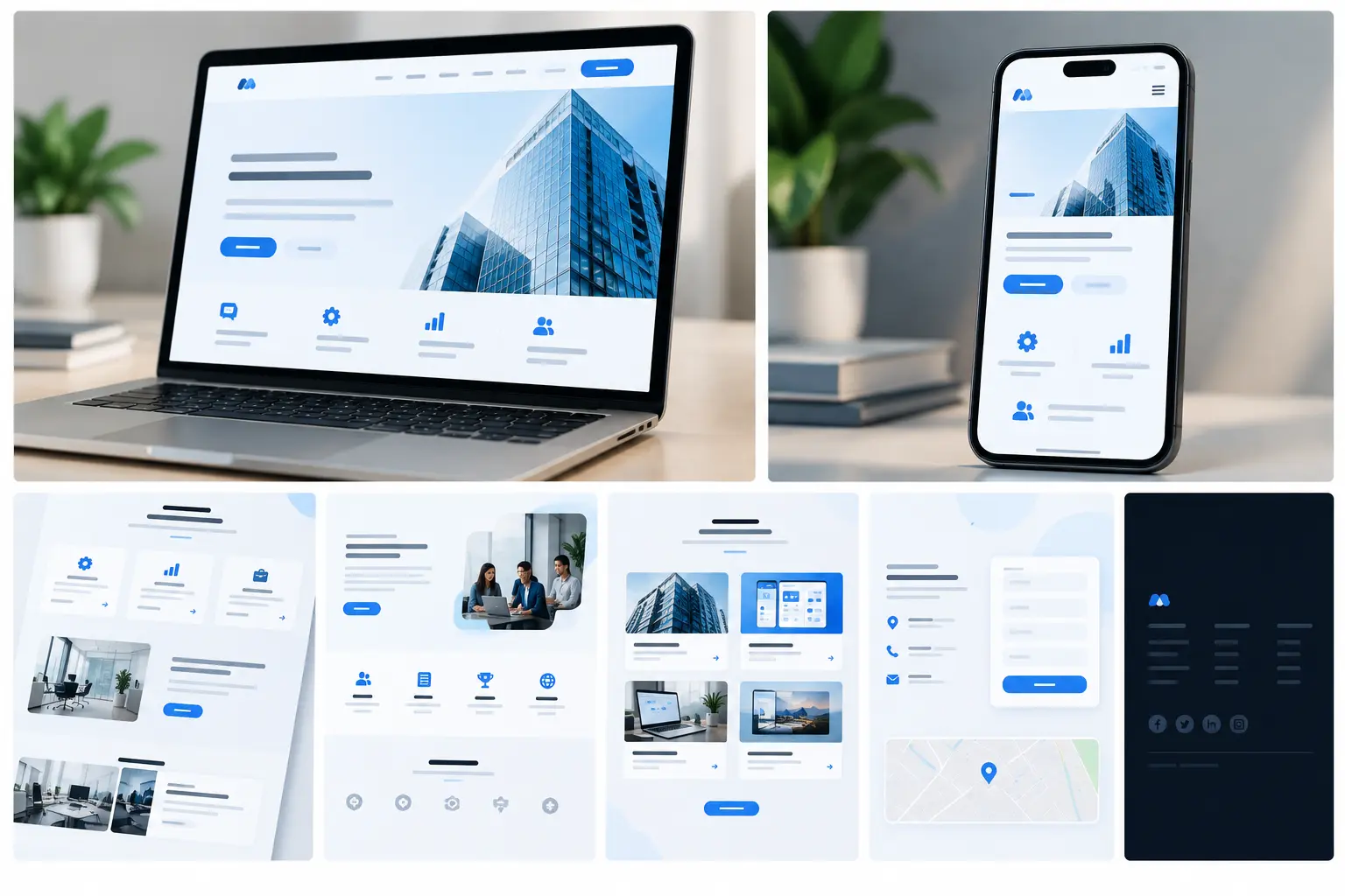Responsive business website UI/UX design