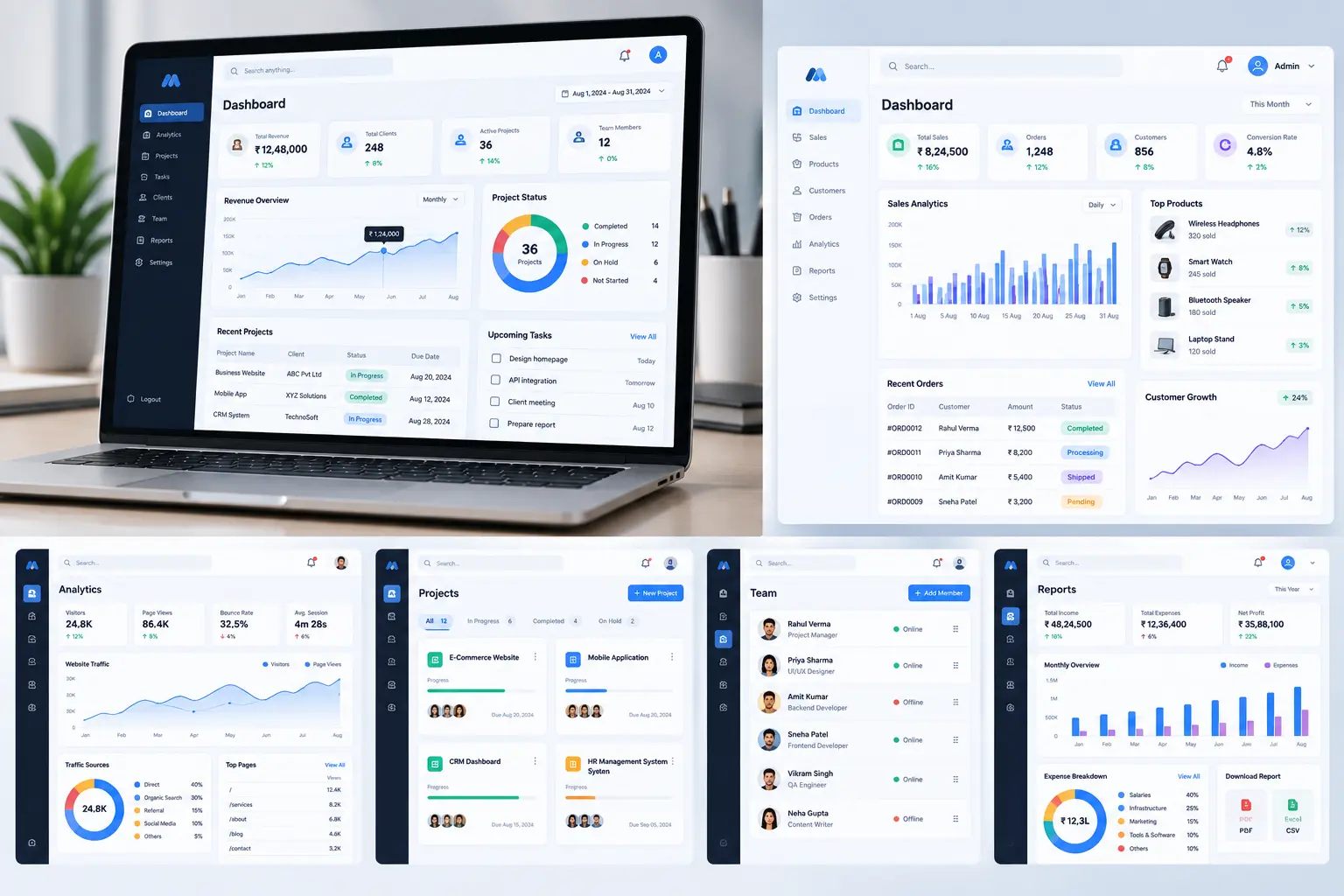 Business dashboard UI/UX design